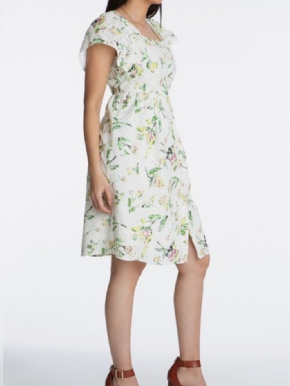 Adyson Parker Floral Eyelet Dress Size Small